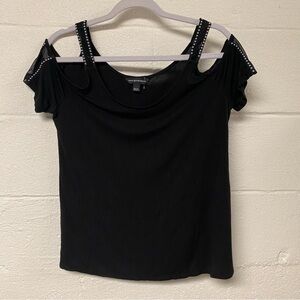 Rock & Republic Women’s Black Cut Out Blouse Size Medium